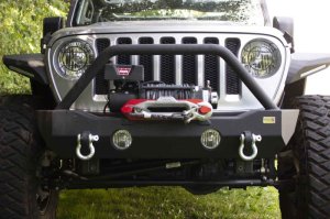 Jeep Wrangler JL Front Bumper - Fishbone Offroad - Mako Front - Black textured powder coat - `18-`27 Jeep Wrangler JL Front Bumper - Fishbone Offroad - Mako Front - Black textured powder coat - `18-`27